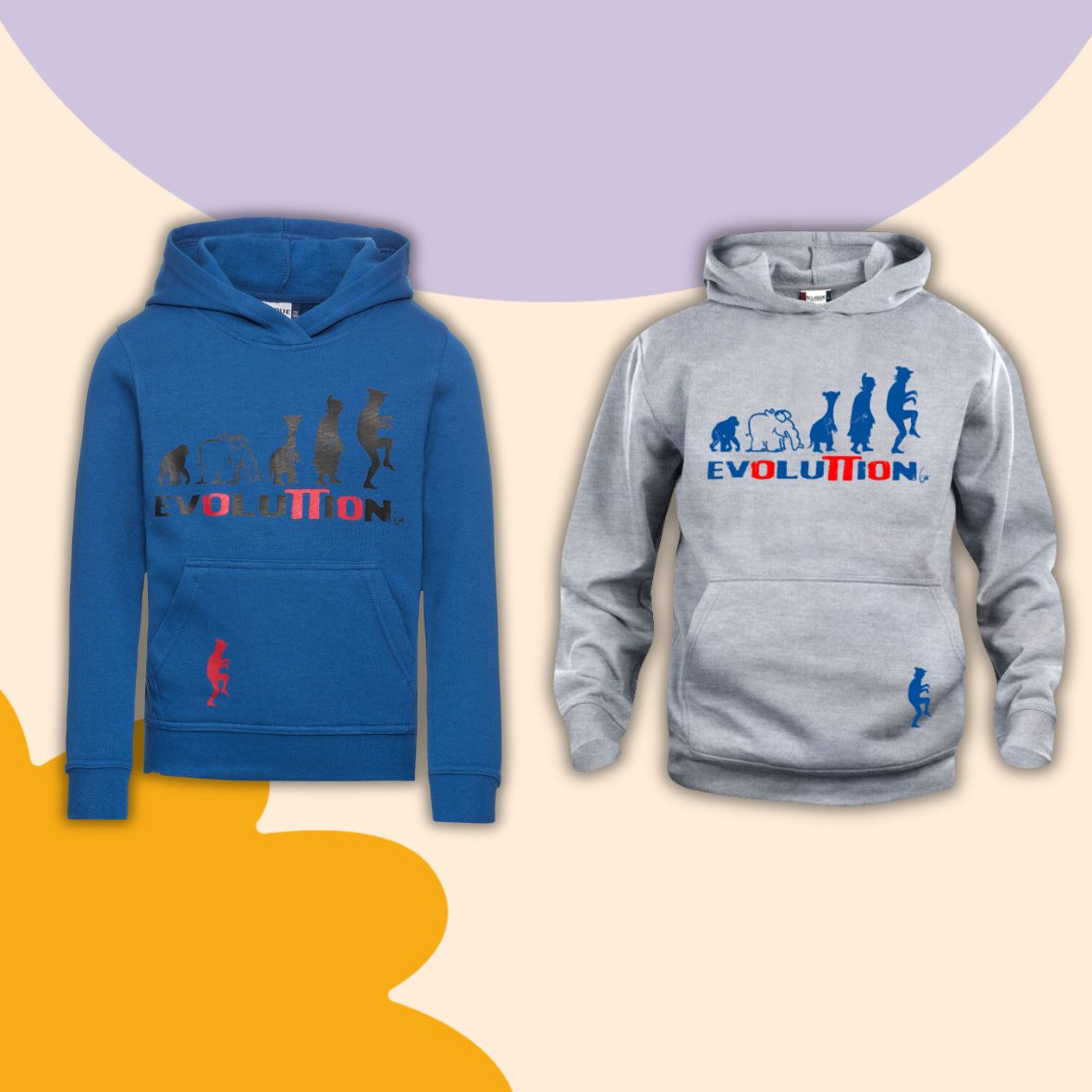 Hoodie Kapuzenpullover Evolution Kinder by Otto Waalkes