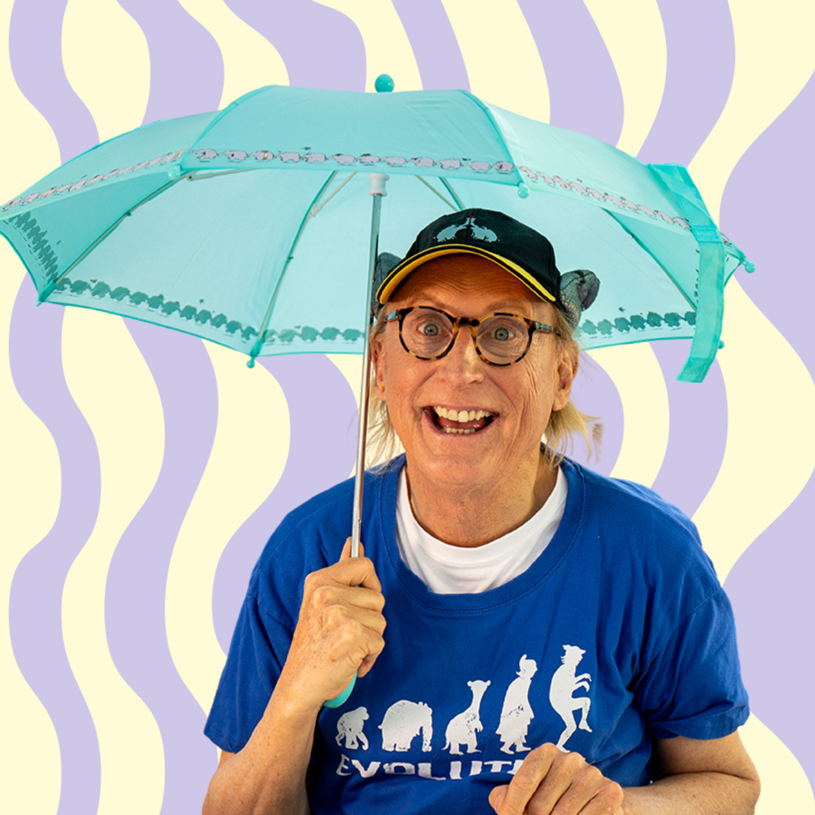 Kinder Regenschirm Ottifant Polonaise Stockschirm türkis by Otto Waalk –