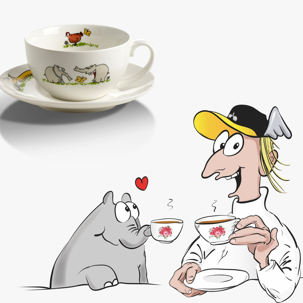 Frühstück und Porzellan