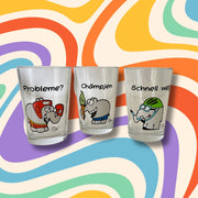 3-ER GLAS SET OTTIFANTEN Sportifanten KINDER-GLÄSERSET
