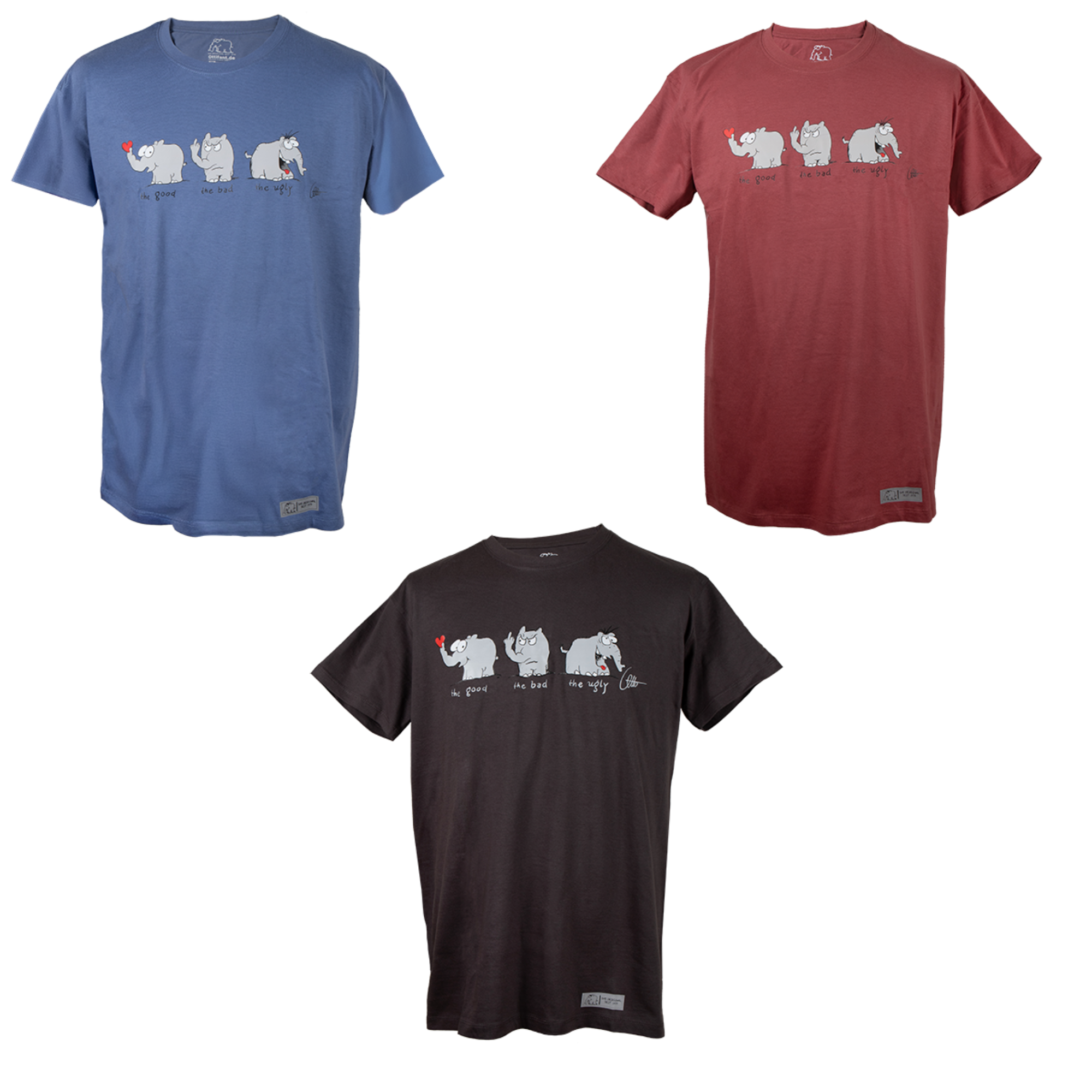 T-Shirt Ottifanten "the good, the bad, the ugly" by Otto Waalkes