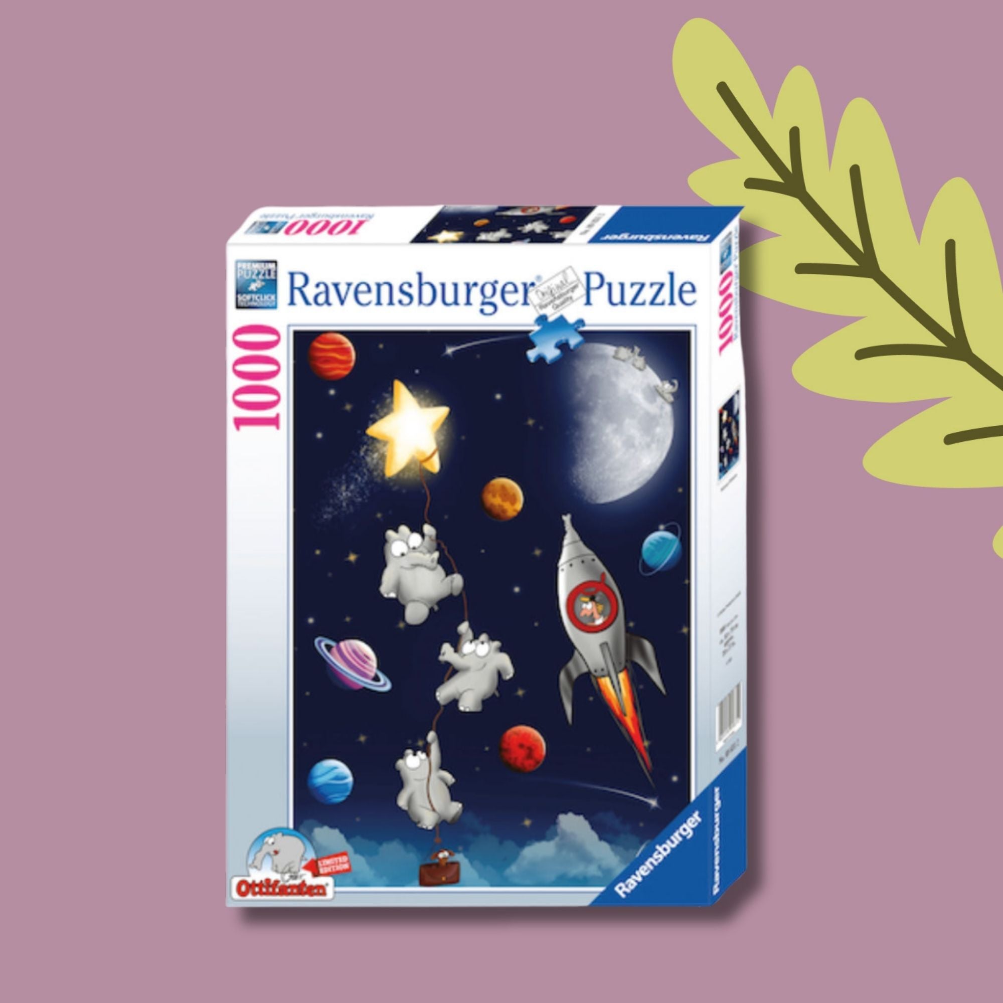 Ravensburger Puzzle Ottifanten Weltall / Space 1000 Teile ca. 50X70cm