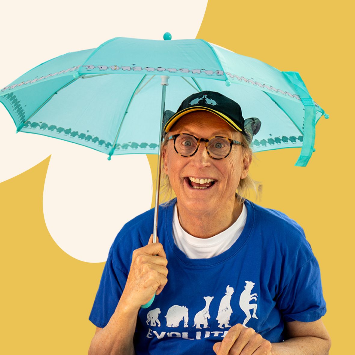 Kinder Regenschirm Ottifant Polonaise Stockschirm türkis by Otto Waalkes