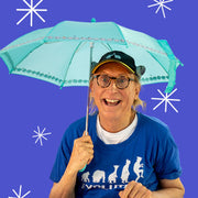 Kinder Regenschirm Ottifant Polonaise Stockschirm türkis by Otto Waalkes