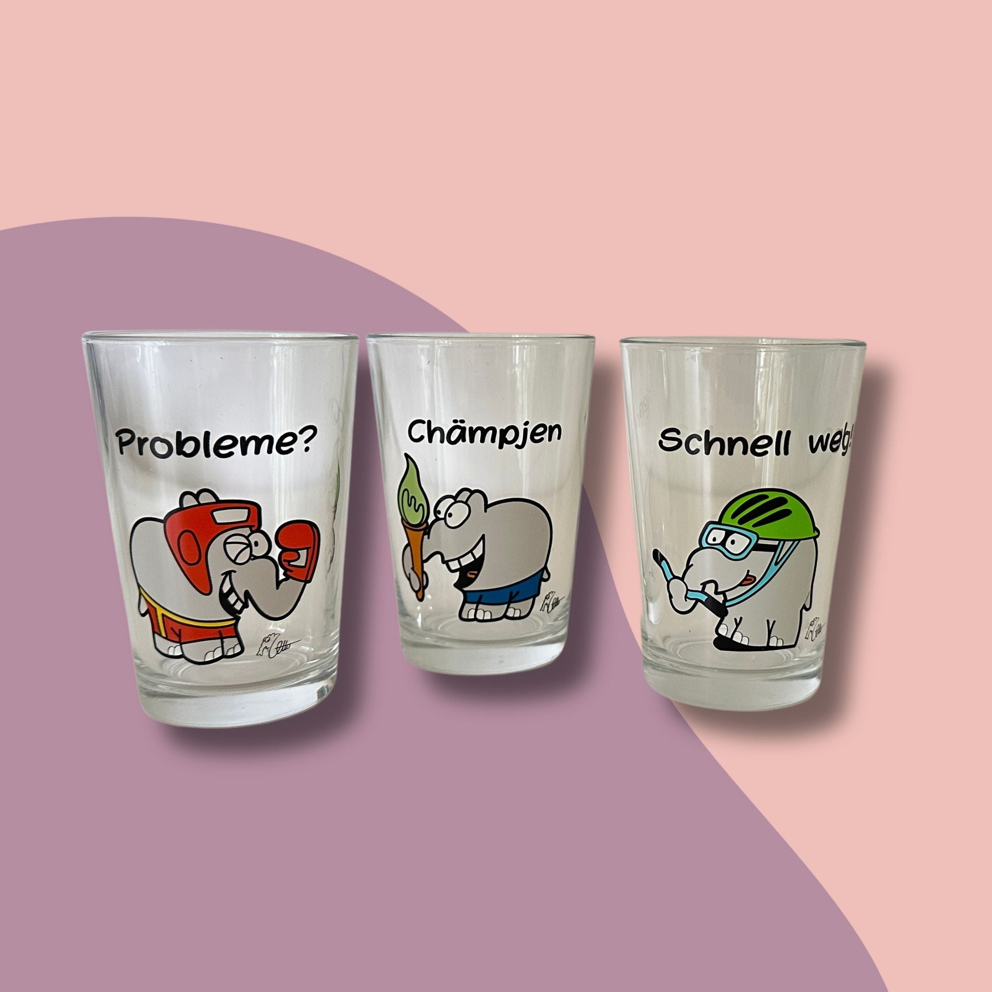 3-ER GLAS SET OTTIFANTEN Sportifanten KINDER-GLÄSERSET