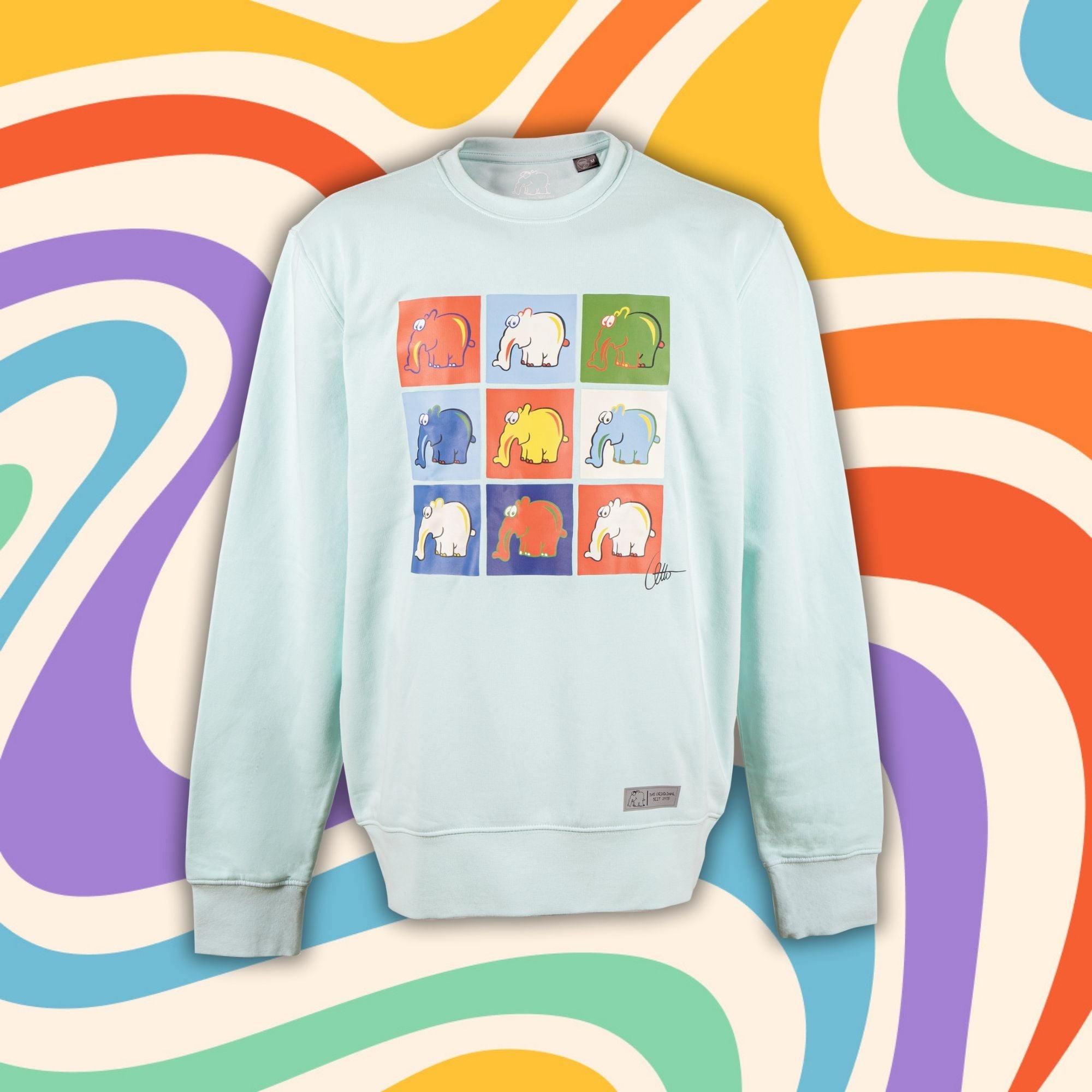 Sweatshirt Ottifanten Collage im Andy Warhol-Stil