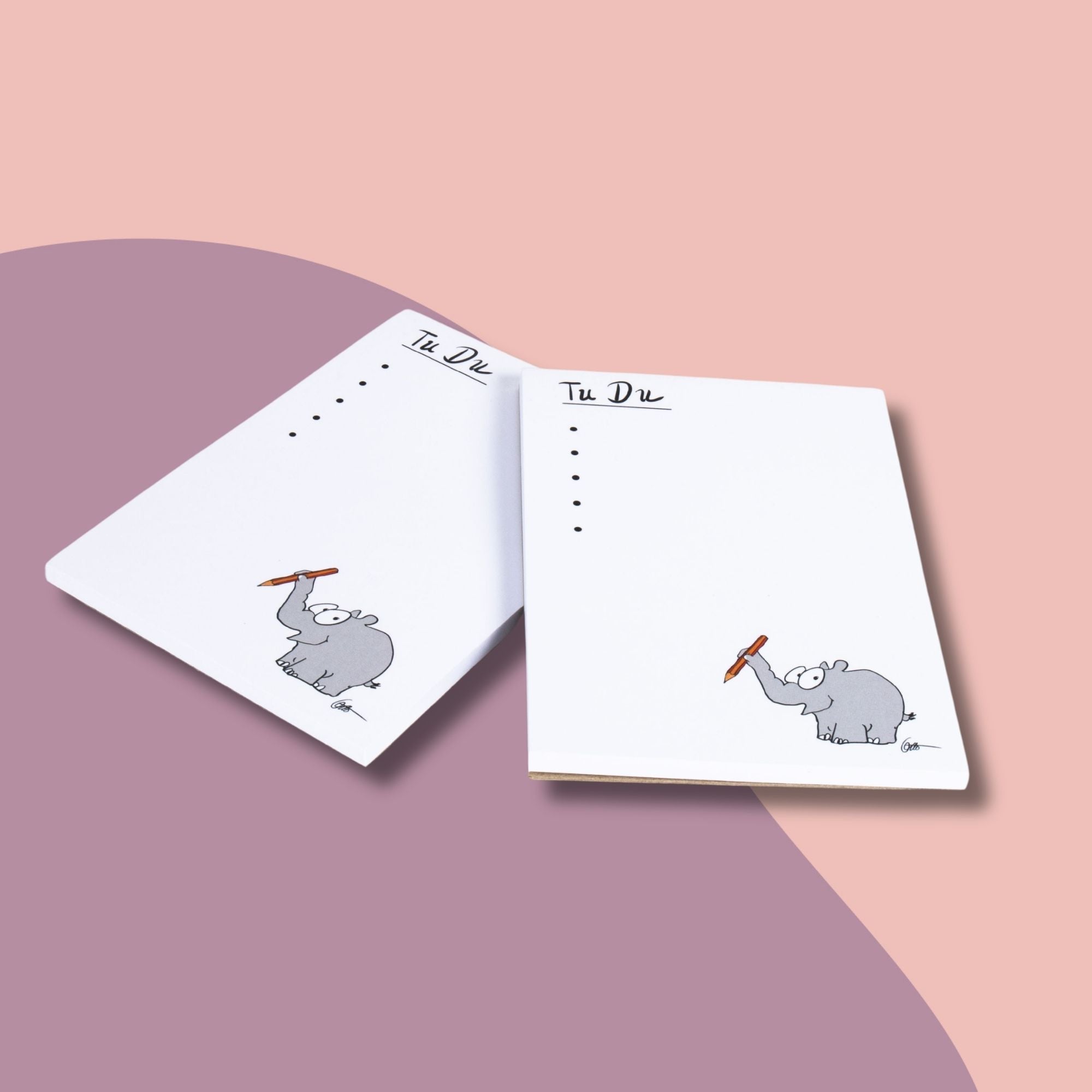 2x Ottifanten Schreibblock by Otto Waalkes