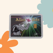 1g Ottifant Goldbarren in "Alles Gute" Motivbox -Schutzkapsel + Original Signatur von Otto Waalkes