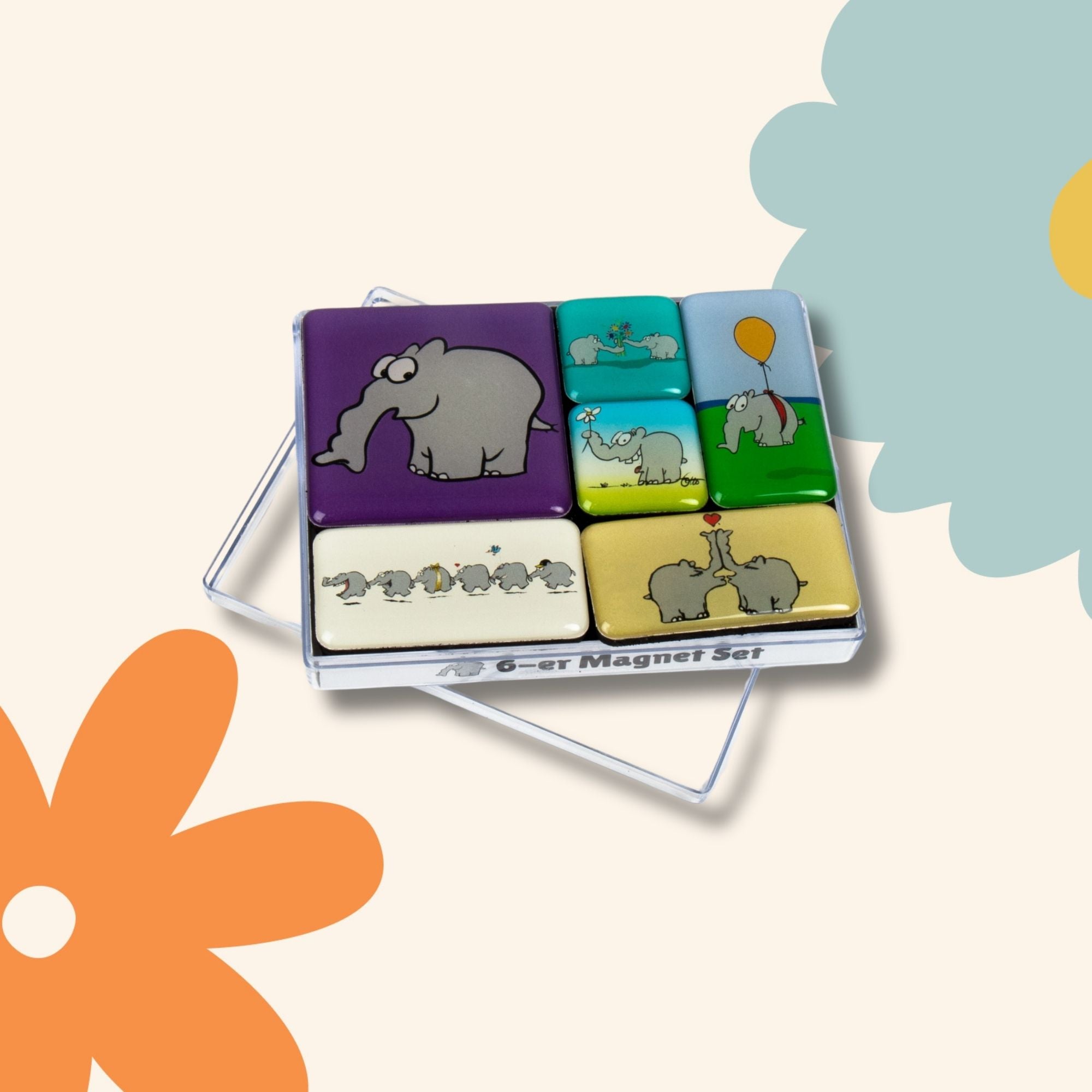 6-er Ottifanten Magnetset by Otto Waalkes