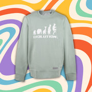 Sweatshirt Evolution in modernem Salbei