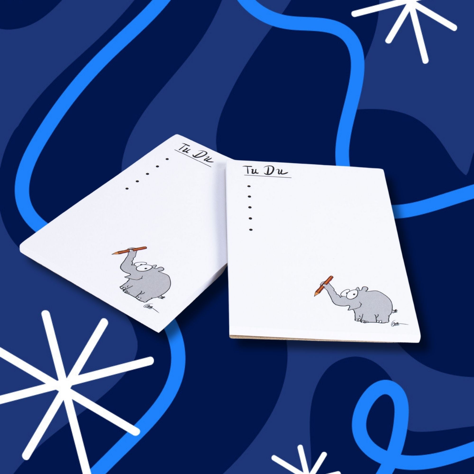 2x Ottifanten Schreibblock by Otto Waalkes