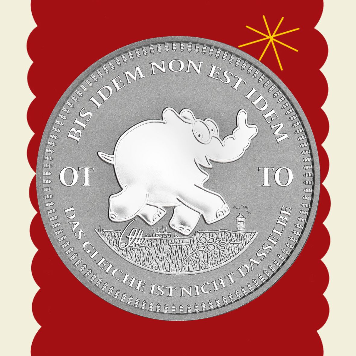 1oz Silbermünze 2023 "Ottirand - Bis Idem Non Est Idem" | limitiert in Schatulle + Otto Waalkes Signatur