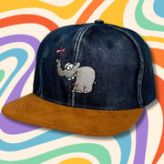Basecap Jeans Ottifant mit Blume Cap by Otto Waalkes