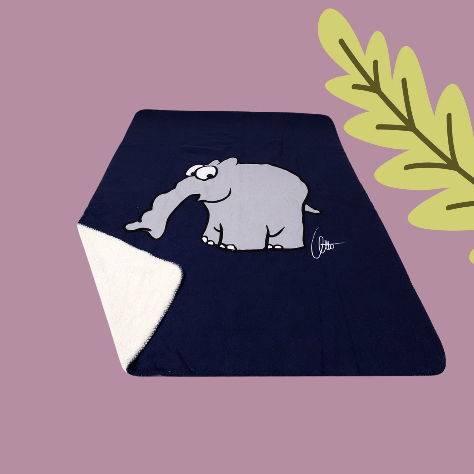 Kuscheldecke Picknick Fleecedecke Ottifant 150cm x 120cm by Otto Waalkes
