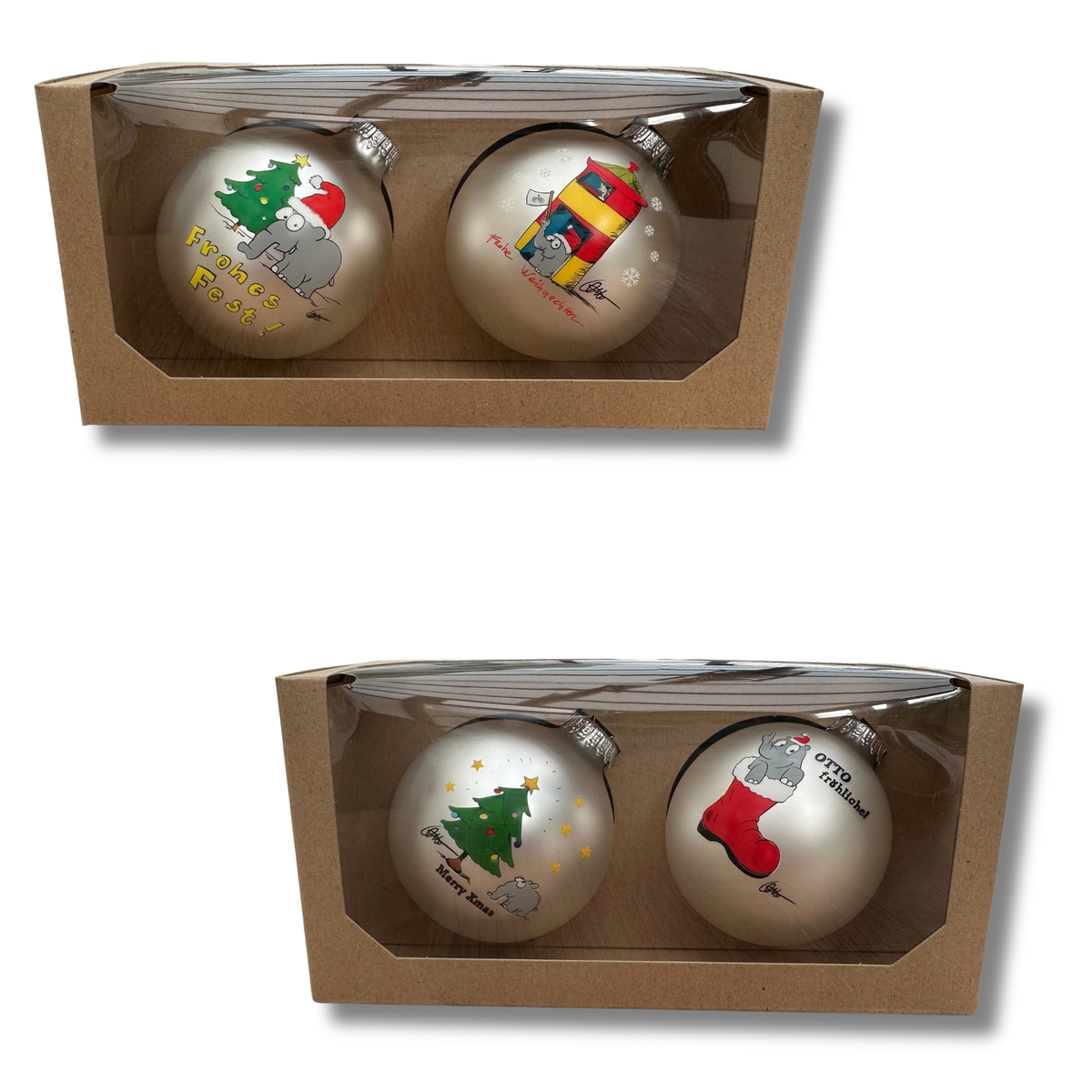 Ottifanten Weihnachtskugel-Set
