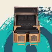 Strandkorb 2-Sitzer im Ottifant Design by Otto Waalkes