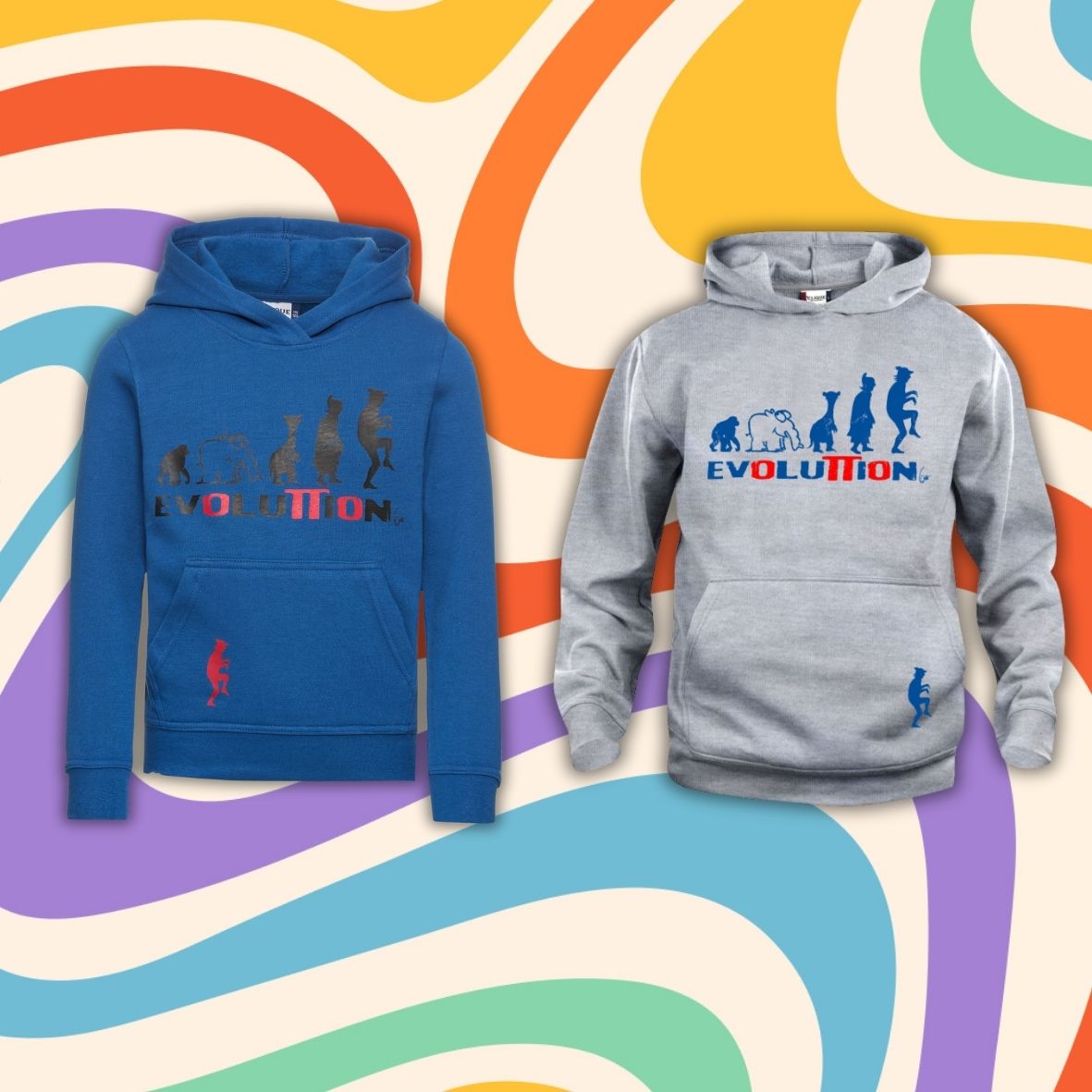 Hoodie Kapuzenpullover Evolution Kinder by Otto Waalkes