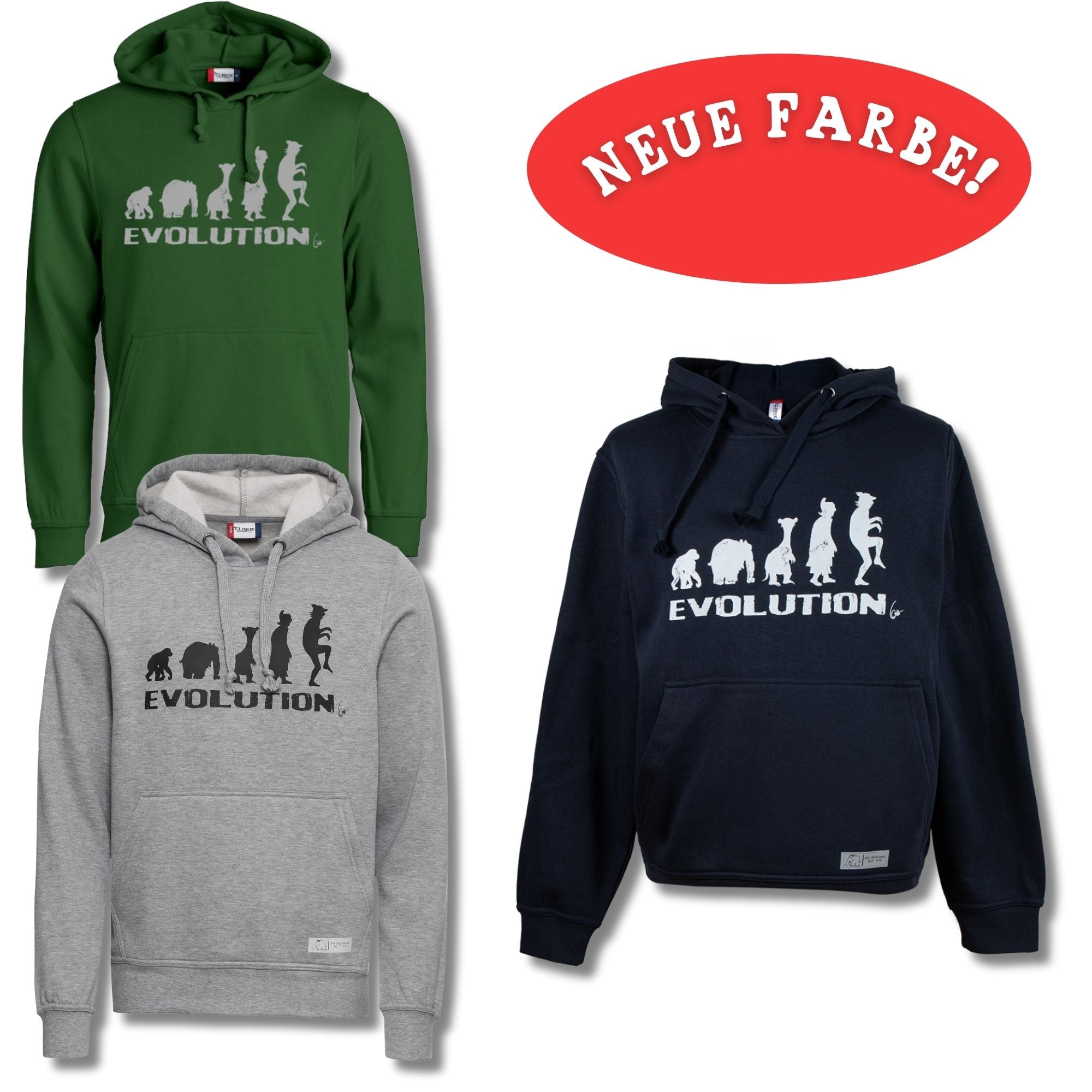 Hoodie Kapuzenpullover Evolution by Otto Waalkes | Jetzt auch in Navy