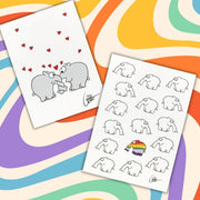 Halbleinen Ottifant Geschirrhandtuch by Otto Waalkes Be Different / Verrüsselt oder als 2-er Set