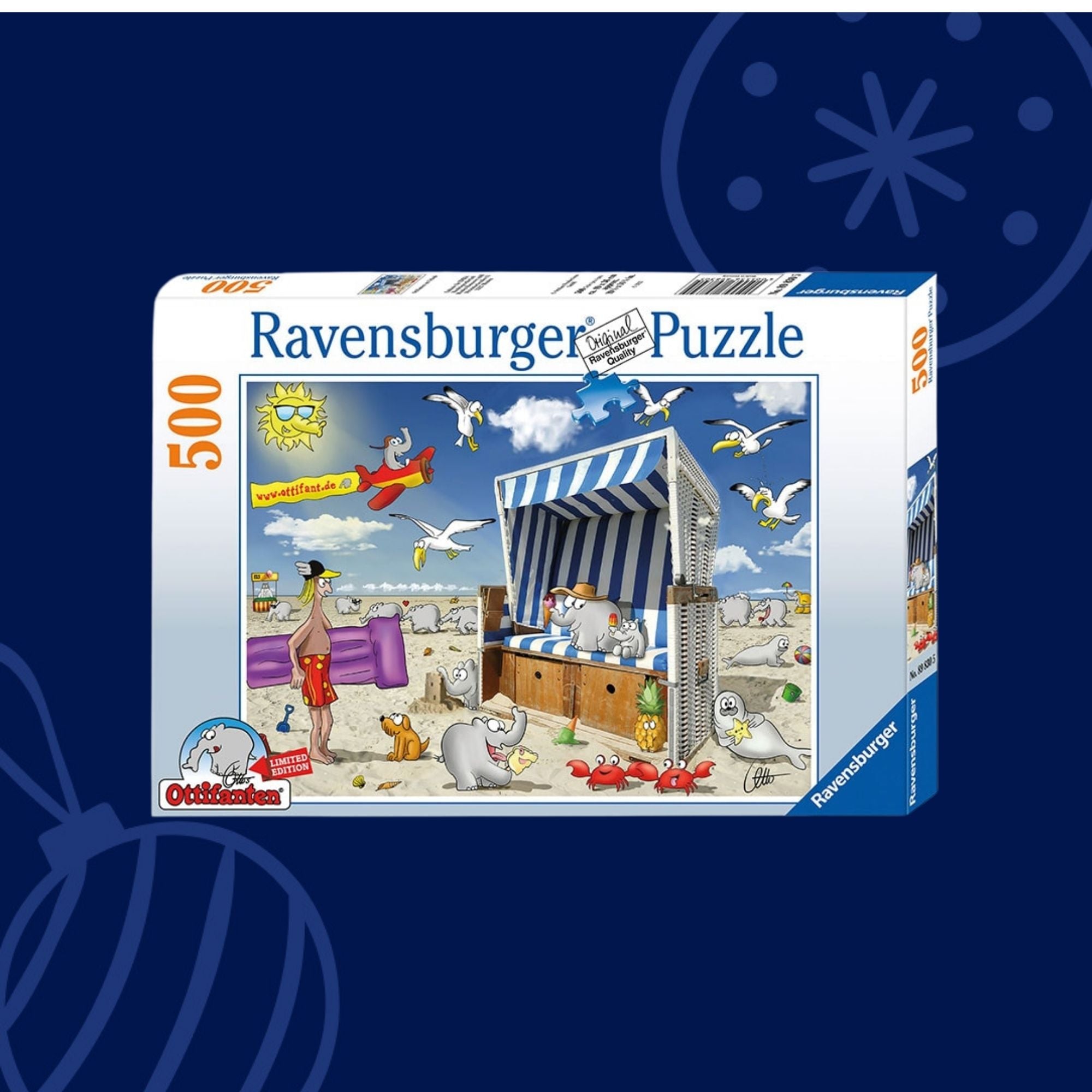 Urlaub Strandkorb Ottifant Puzzle 500 Teile 49x36cm by Ravensburger + Otto Waalkes