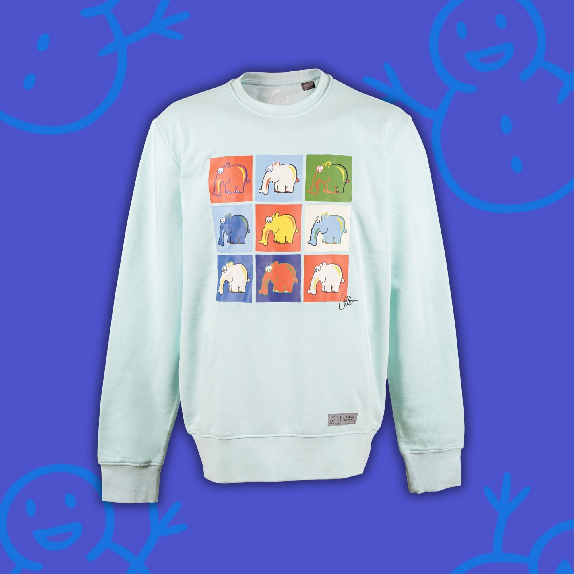 Sweatshirt Ottifanten Collage im Andy Warhol-Stil