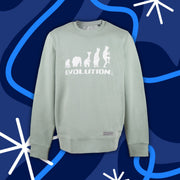 Sweatshirt Evolution in modernem Salbei