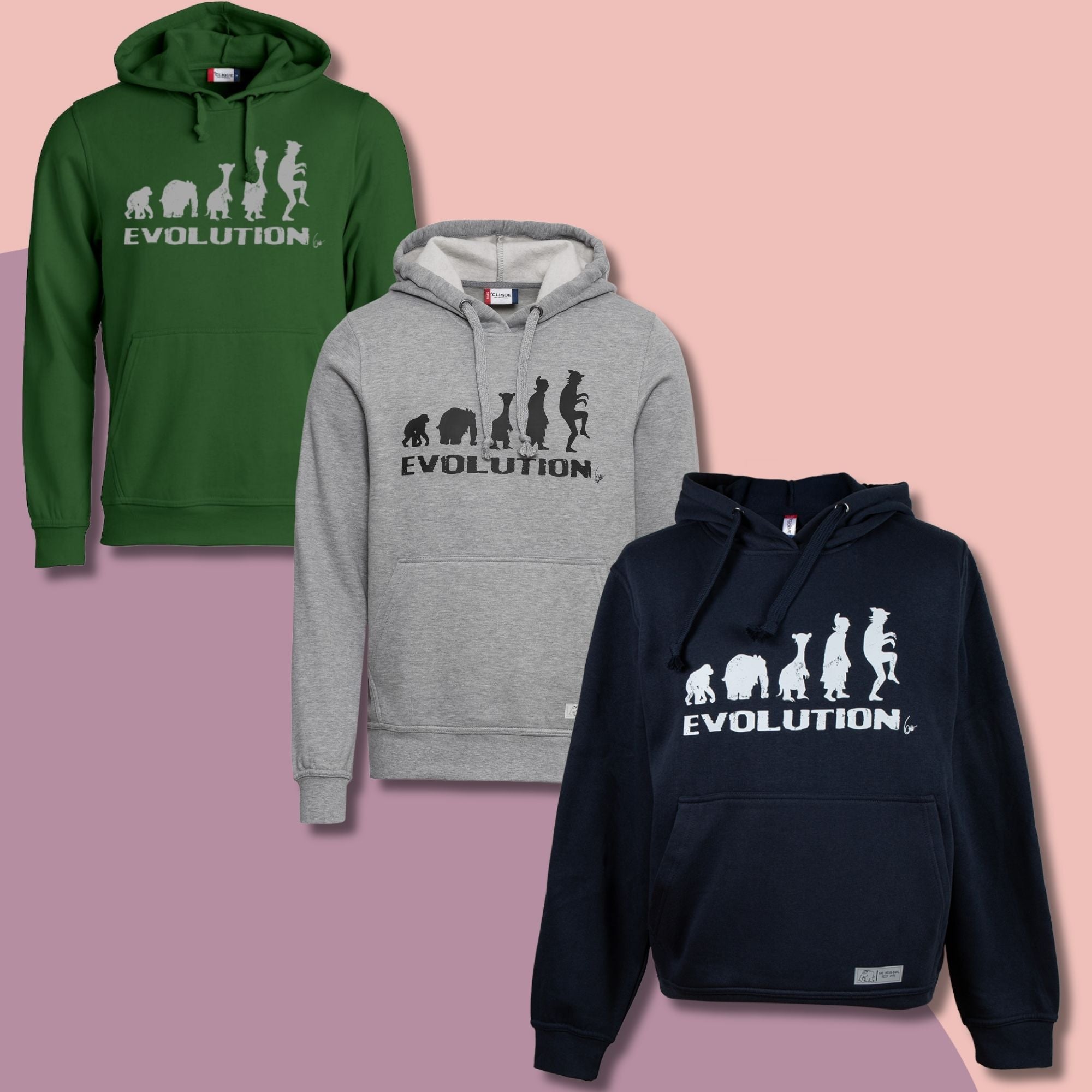 Hoodie Kapuzenpullover Evolution by Otto Waalkes | Jetzt auch in Navy