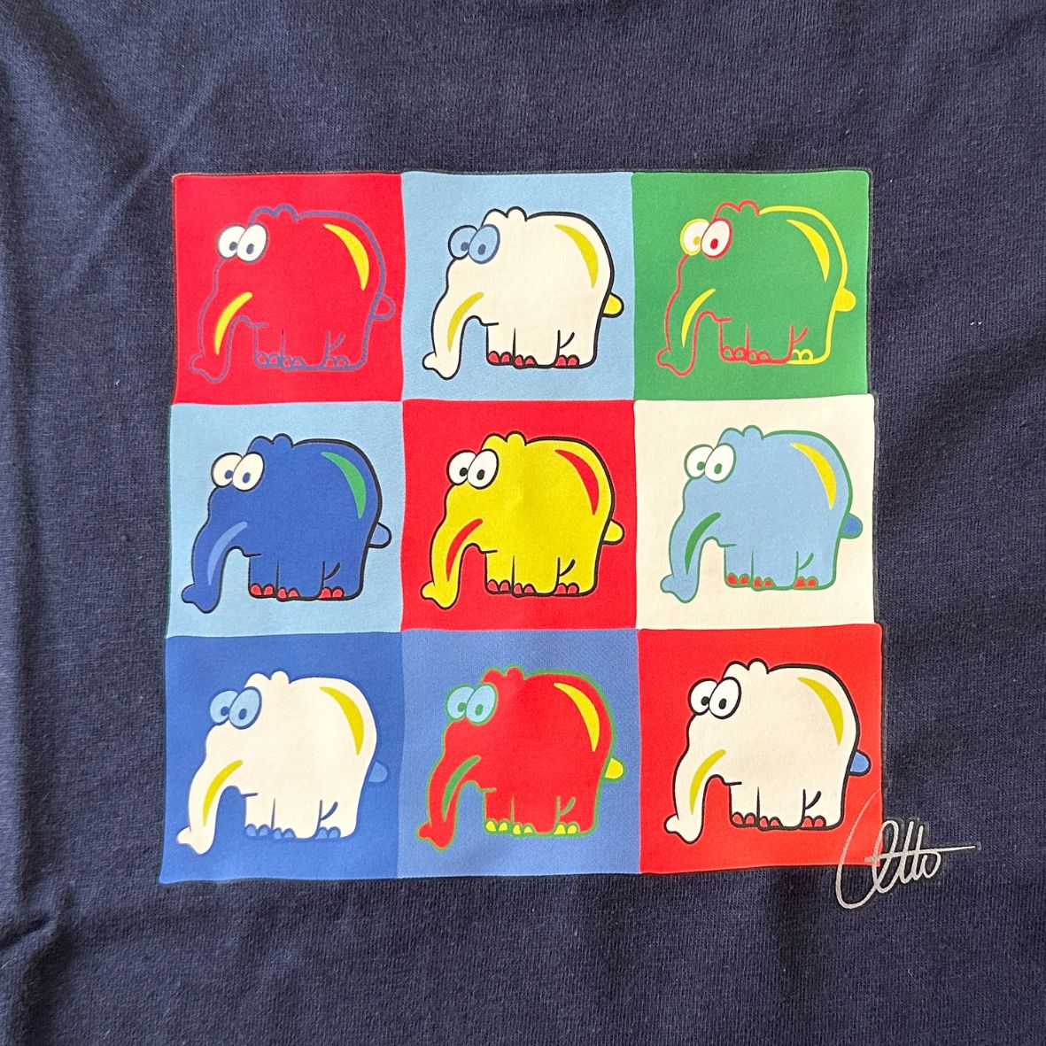 Kinder T-Shirt "Ottifanten Collage" im Andy Warhol Stil Kinder by Otto Waalkes