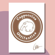 Neu: Halbleinen Geschirrhandtuch "Ottifantino Cappuccino"