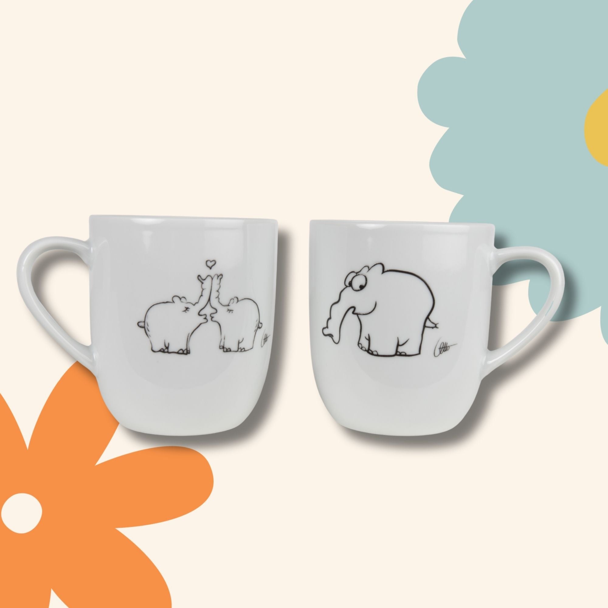 Ottifanten Becher aus Porzellan