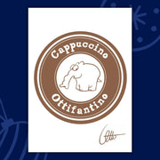 Neu: Halbleinen Geschirrhandtuch "Ottifantino Cappuccino"