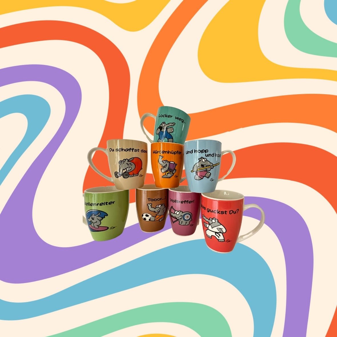 Kaffeebecher Sportifanten (Überraschungsmotiv)