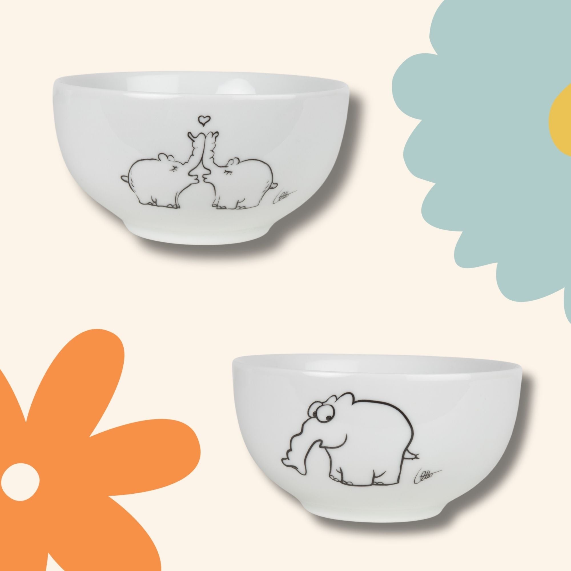 Ottifanten Müslischale aus Porzellan