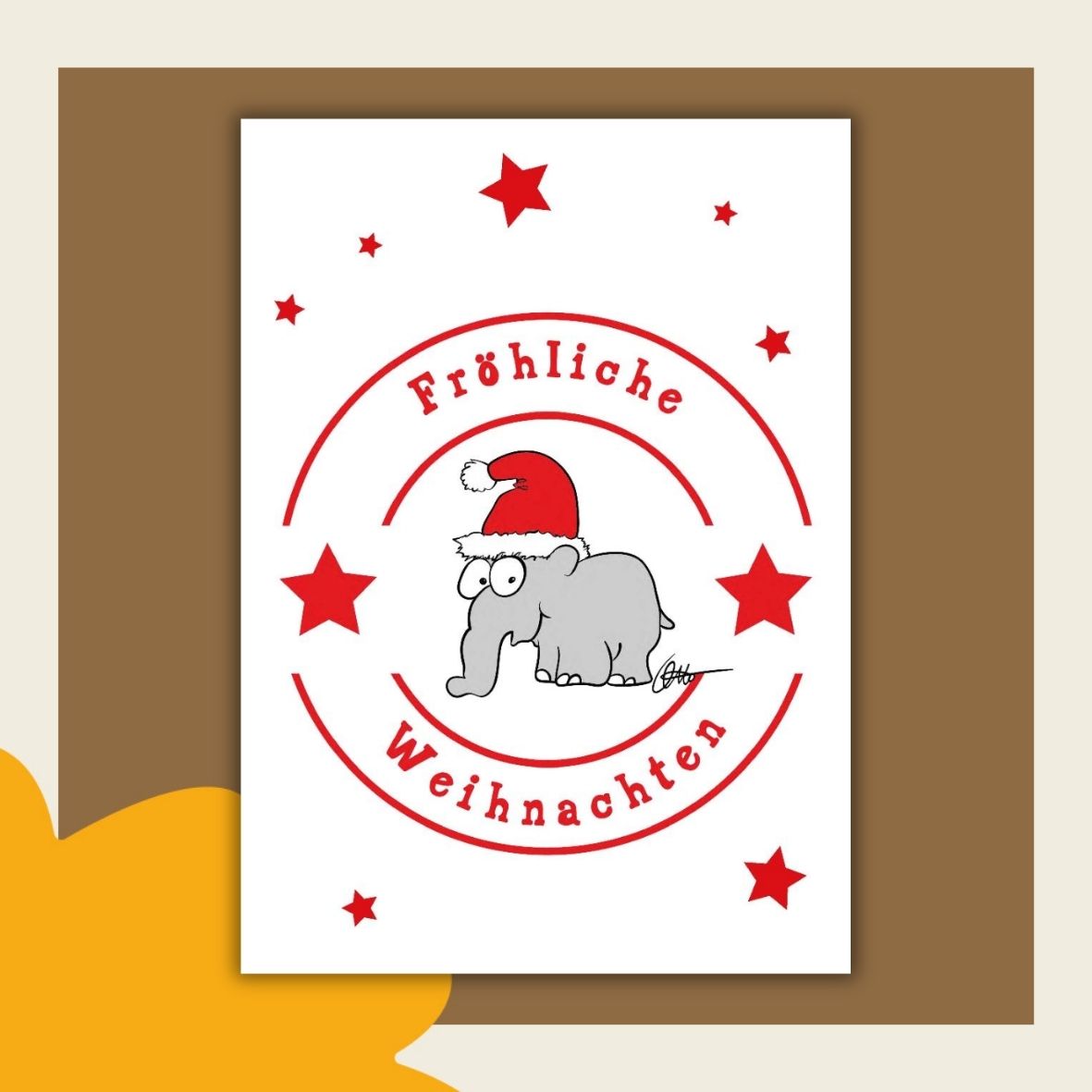 Neu: Halbleinen Geschirrhandtuch "Fröhliche Weihnachten"