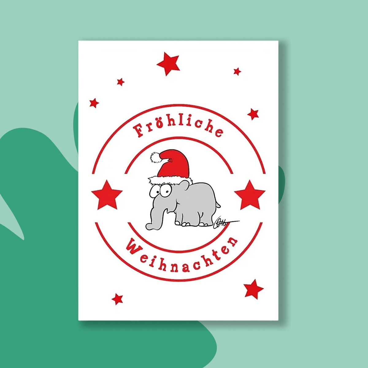 Halbleinen Geschirrhandtuch "Fröhliche Weihnachten"