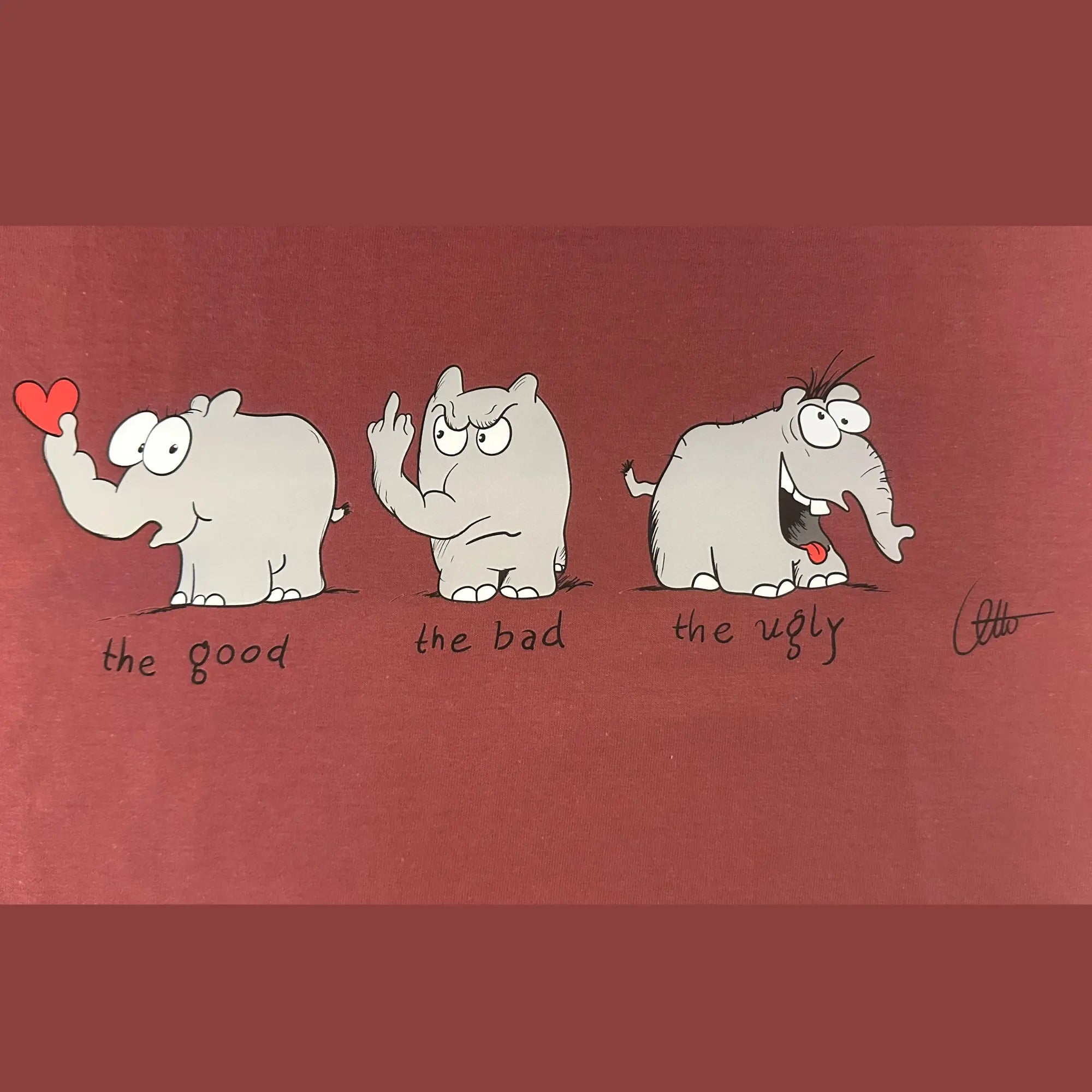 T-Shirt Ottifanten "the good, the bad, the ugly" by Otto Waalkes