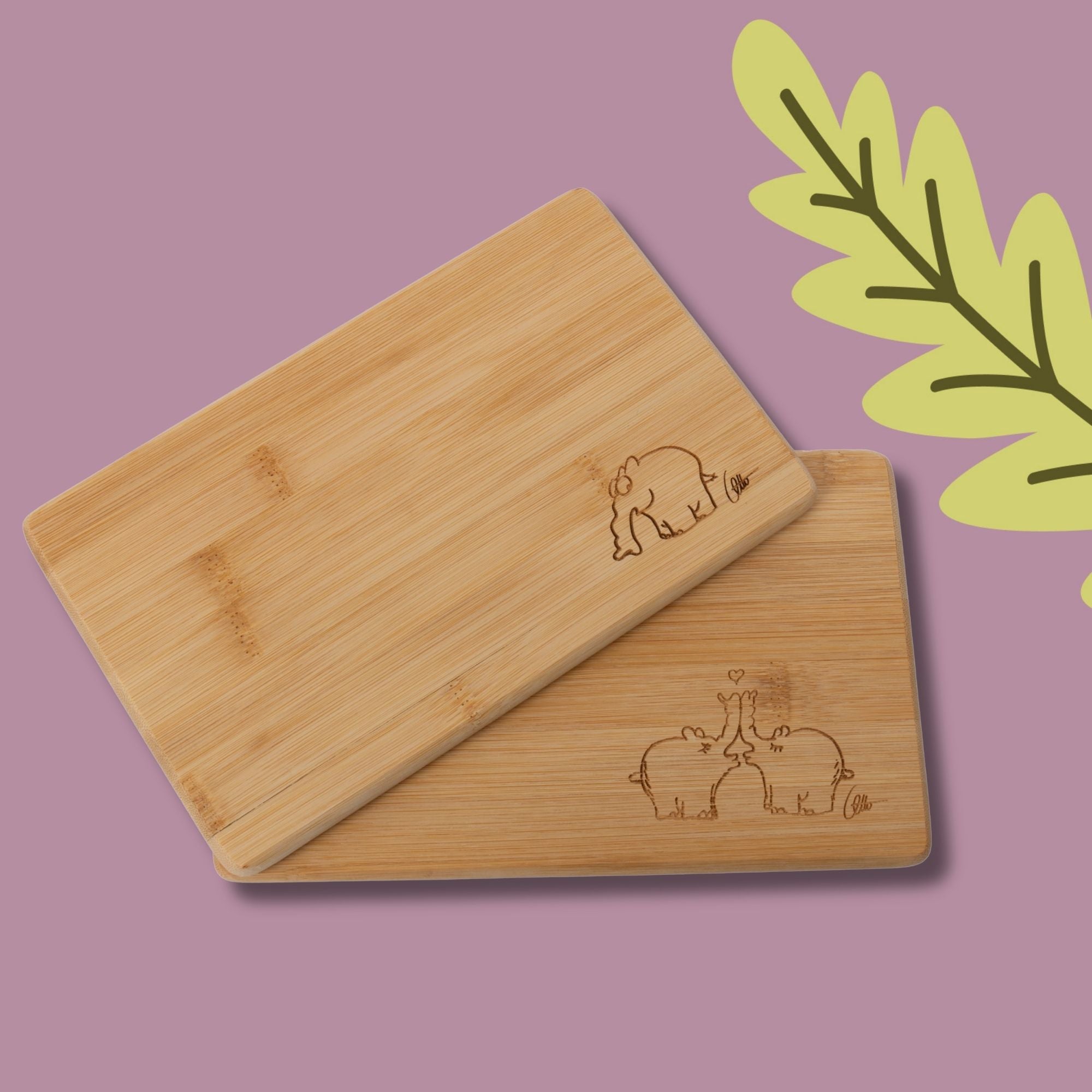 Ottifanten Frühstücksbrettchen aus Bambus