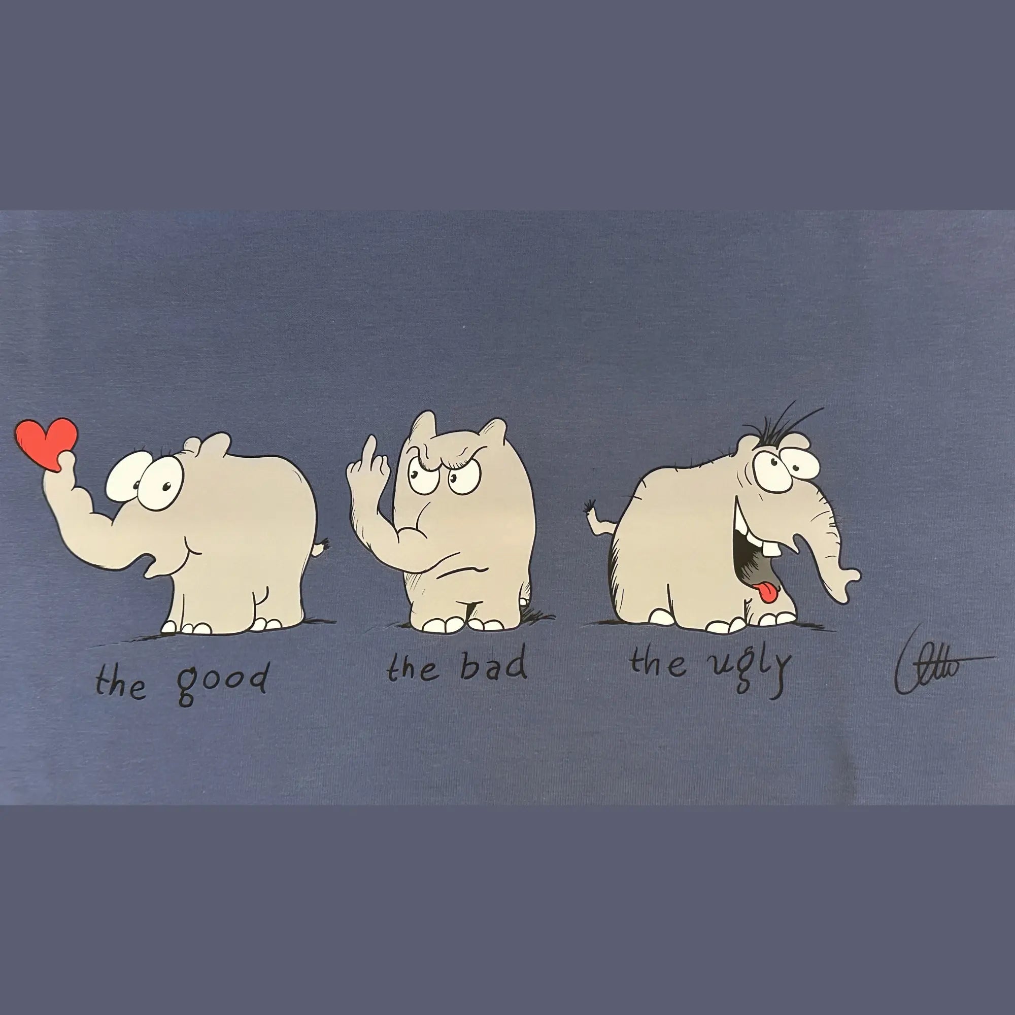T-Shirt Ottifanten "the good, the bad, the ugly" by Otto Waalkes