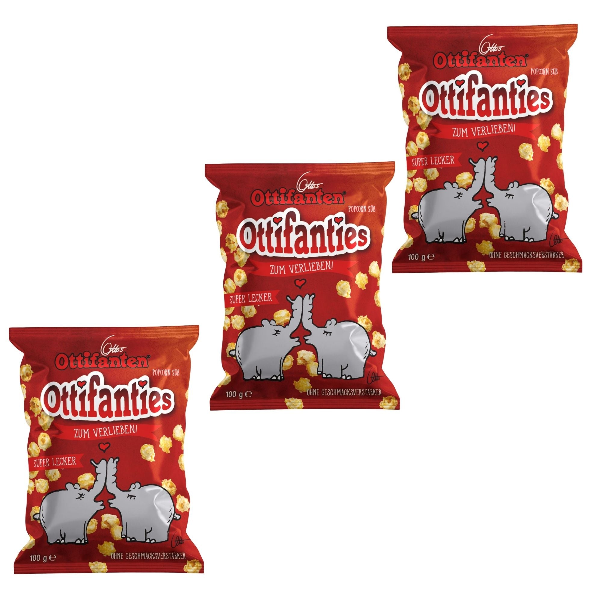 Ottifanties süßes Popcorn-Set by Otto Waalkes 3 x 100 g