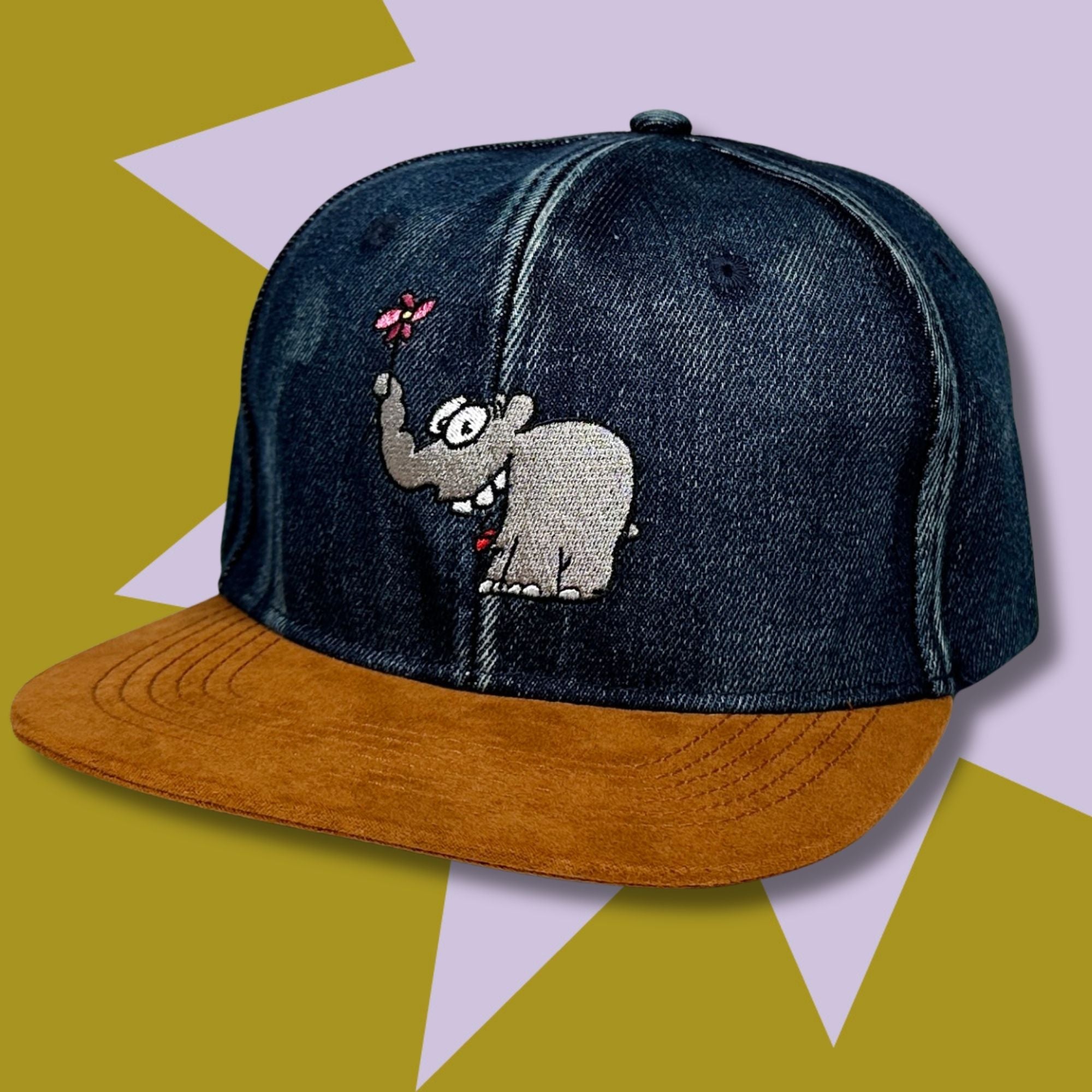 Basecap Jeans Ottifant mit Blume Cap by Otto Waalkes