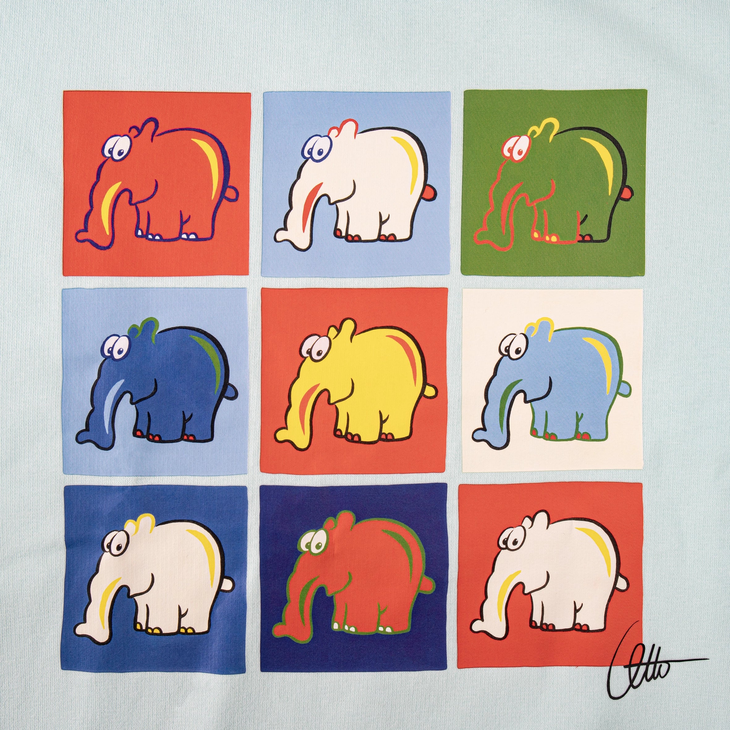 Sweatshirt Ottifanten Collage im Andy Warhol-Stil