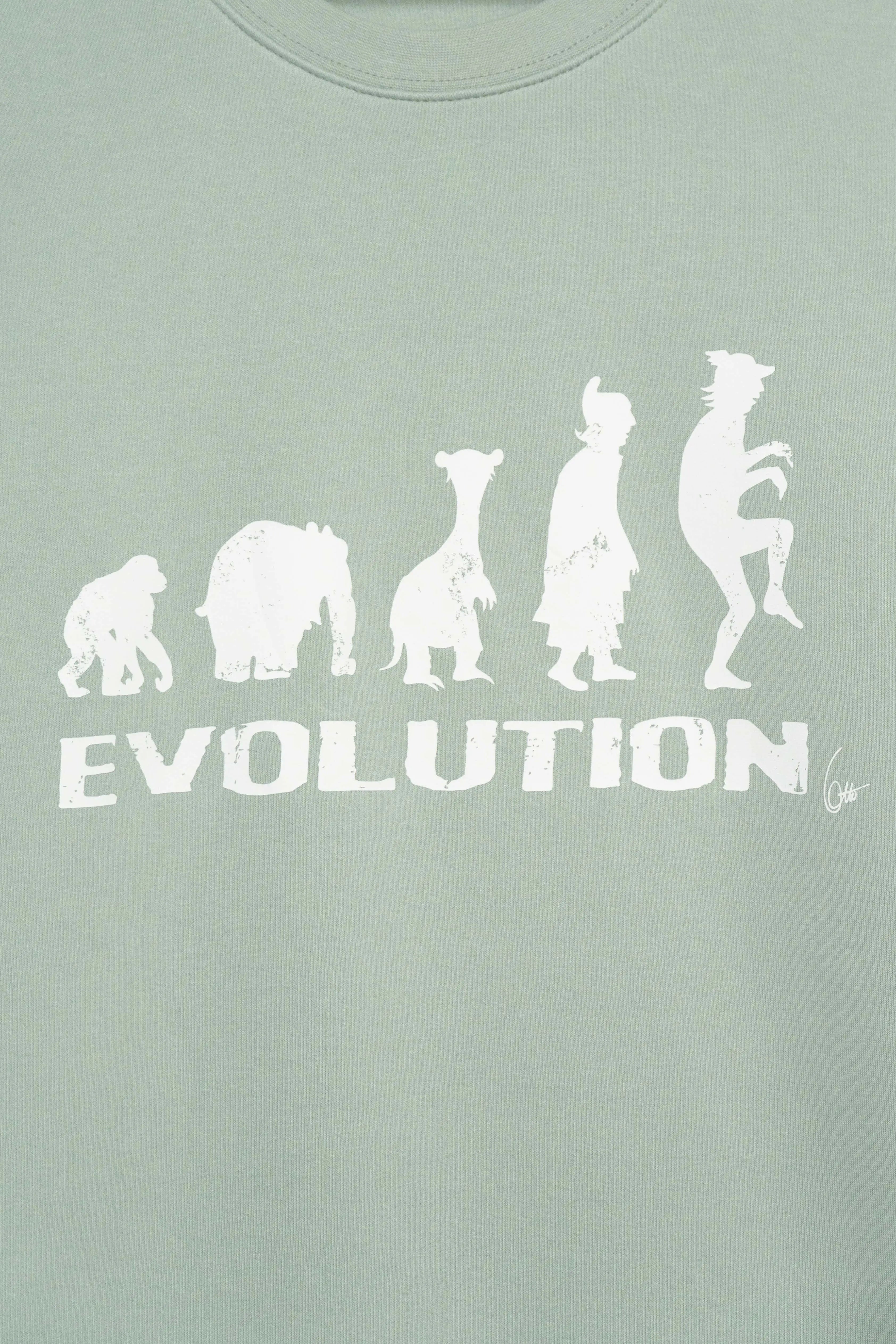 Sweatshirt Evolution in modernem Salbei