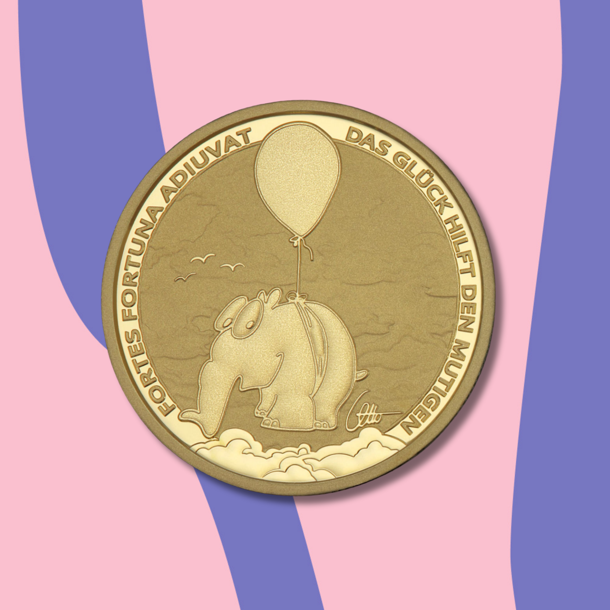 Limitierte 1 OZ Goldmünze 2026 Ballonifant + Otto Waalkes Signatur | Zahlung nur mit Vorkasse