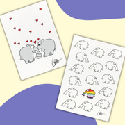 Halbleinen Ottifant Geschirrhandtuch by Otto Waalkes Be Different / Verrüsselt oder als 2-er Set