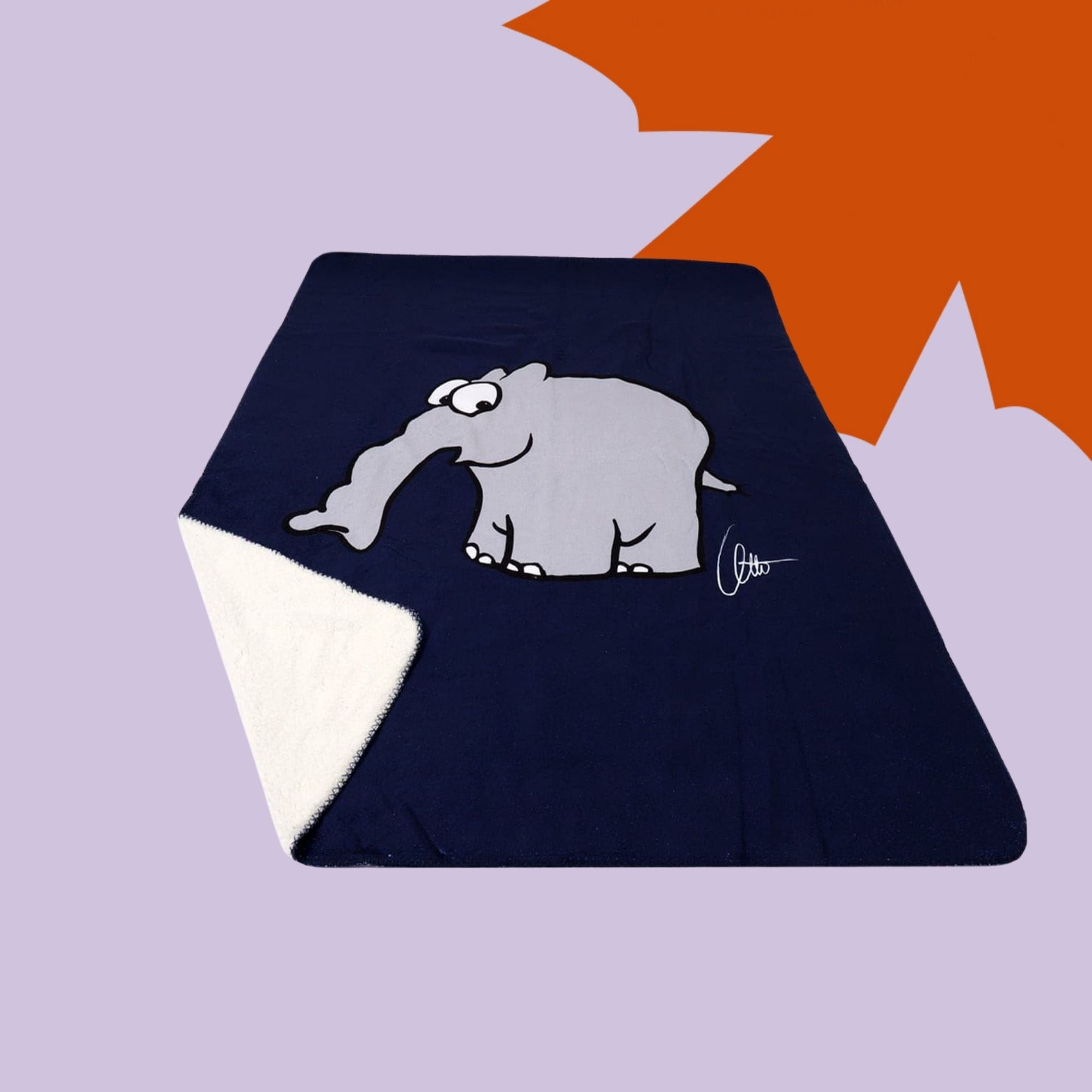 Kuscheldecke Picknick Fleecedecke Ottifant 150cm x 120cm by Otto Waalkes