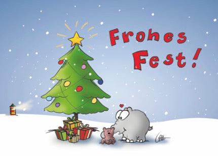 Ottifanten Weihnachtspostkarten by Otto Waalkes