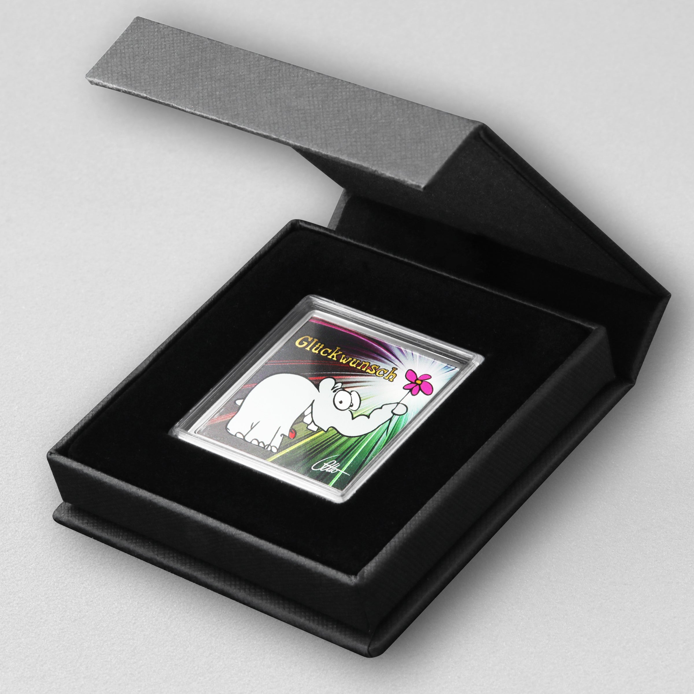 1 OZ Silberbarren "Glückwunsch" mit Original Otto Waalkes Signatur