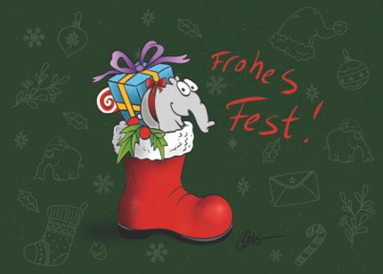 Ottifanten Weihnachtspostkarten by Otto Waalkes