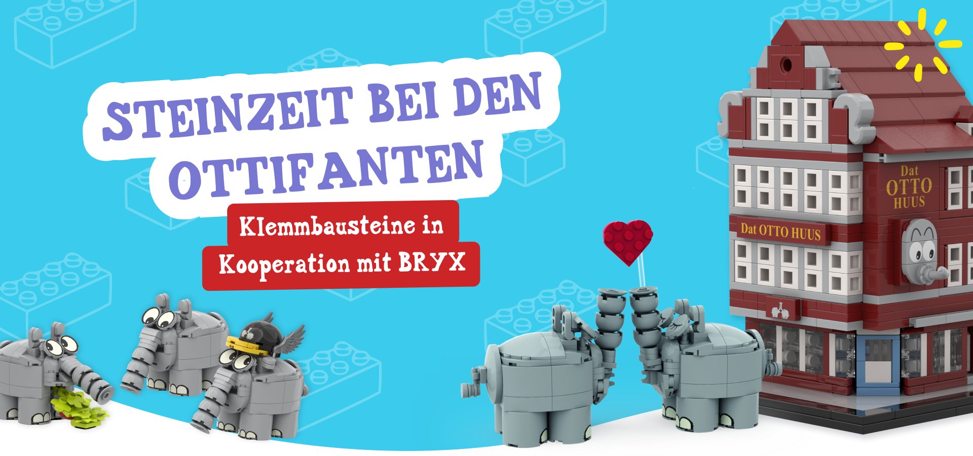 Steinzeit bei den Ottifanten - Klemmbausteine in Kooperation mit BRYX