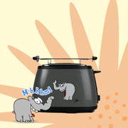 Ottifanten Toaster mit Otto Sound und Ottifant Röstplatte
